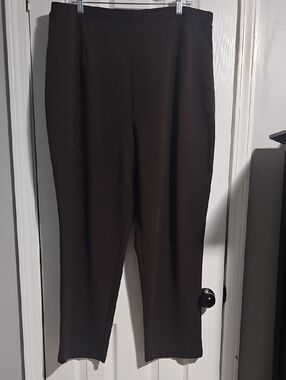 Studio Works Dark Brown Straight Leg Ponte Pants